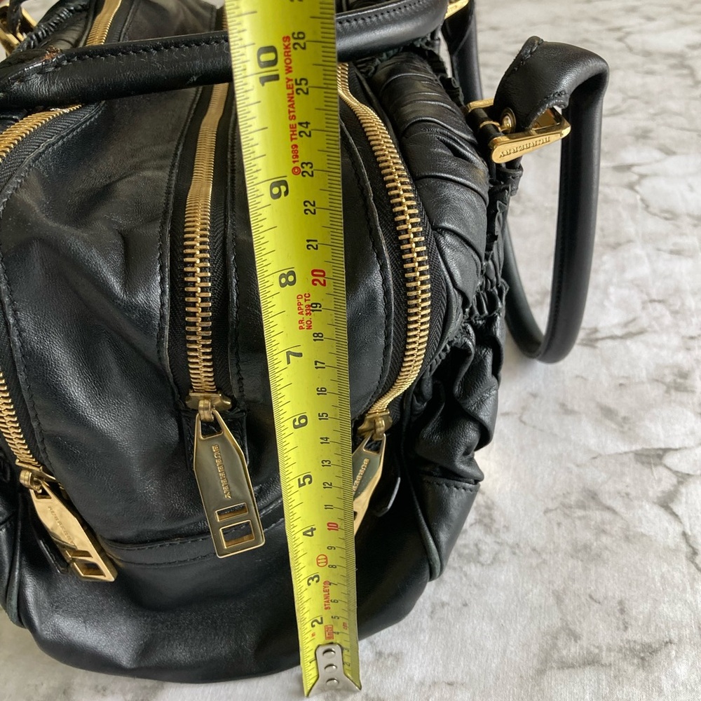 Burberry black gold buckle hardware leather bag - Picture 7 of 16